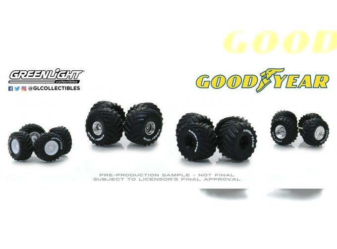 набор "Wheel & Tire Packs Series 2" 4 комплекта колес Kings of Crunch "Goodyear"