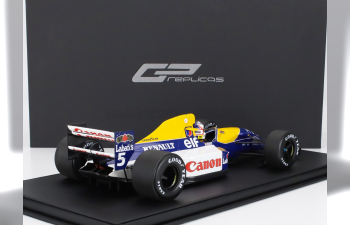 WILLIAMS F1 Fw14b Renault №5 World Champion Pole Postition Fastest Lap And Winner British Gp (with Pilot Figure) (1992) Nigel Mansell, Blue Yellow White