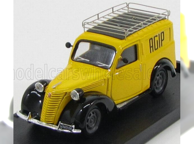 FIAT 1100 Furgone Agip Petroli 1950 - Con Portapacchi, Yellow Black