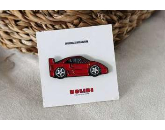 Значок Pin Ferrari F40, red
