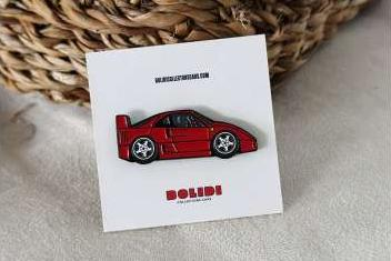 Значок Pin Ferrari F40, red