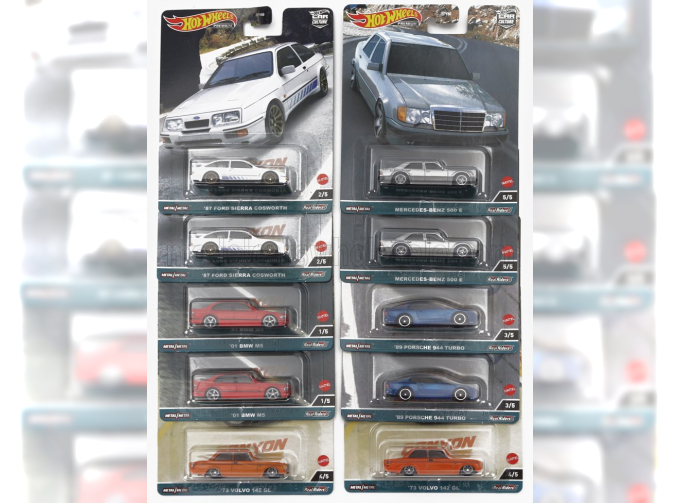 MERCEDES BENZ Set Assortment 10 Pieces Canyon Warriors Cars, Various