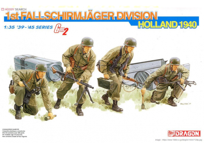 Сборная модель 1st Fallschirmjäger Division Holland 1940