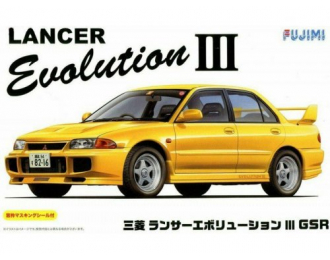 Сборная модель MITSUBISHI Lancer Evolution III GSR 1995 (с маскоровочным скотчем для окон)