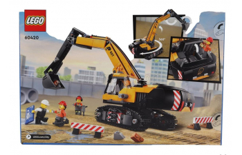 AMMANN Lego City - Escavatore Cingolato - Excavator Hydraulic (2015), Yellow Black