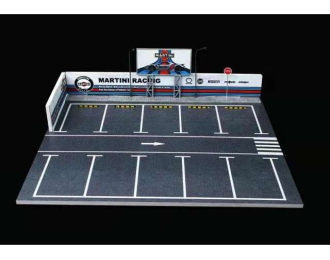 Diorama *Martini parking lot*, blue/white/red