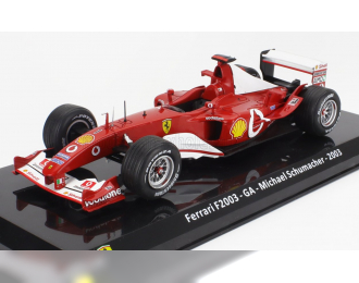 FERRARI F1 F2003-ga №1 World Champion Season (2003) Michael Schumacher - Con Vetrina - With Showcase, Red White