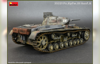 Сборная модель Немецкий средний танк Pz.Kpfw.III Ausf.B с экипажем