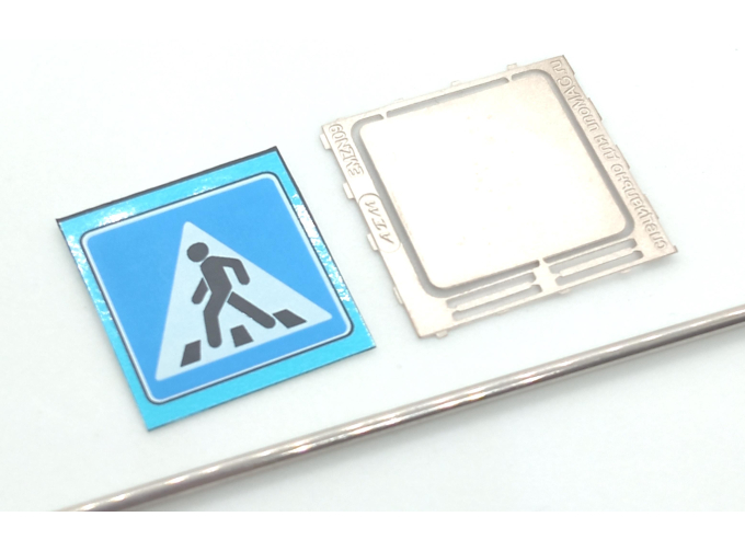 (КИТ) Знак 5.19.2. Пешеходный переход + столб