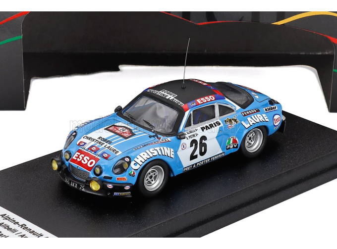 RENAULT Alpine A110 (night Version) №26 Rally Montecarlo (1976) Michel Alibelli - Antoine Pistre, Light Blue