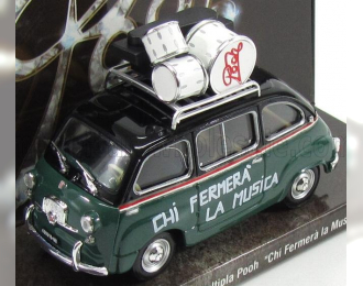 FIAT 600D MULTIPLA 50th ANNIVERSARIO POOH 1966-2016 (DAL VIDEO CHI FERMERA LA MUSICA 1981) TV SERIES, GREEN BLACK