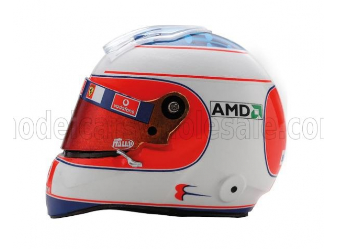 HELMET F1 Casco Helmet Rubens Barrichello F2003-ga Team Ferrari Season (2003), White Red Blue