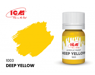 Краска акриловая 12 мл, Глубокий желтый (Deep Yellow)