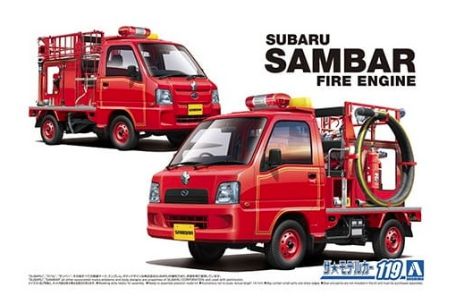 Сборная модель Subaru TT Sambar Thr Fire Engine 11