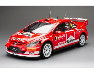 PEUGEOT 307 WRC #1 M.Grönholm/T.Rautiainen Winner Rally Japan (2005), red 