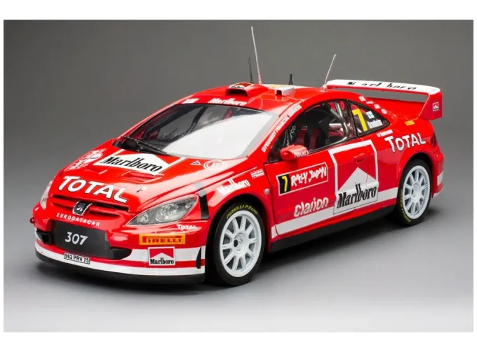 PEUGEOT 307 WRC #1 M.Grönholm/T.Rautiainen Winner Rally Japan (2005), red