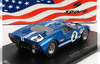 FORD GT40 Mkiv 7.0l V8 №2 2nd 12h Sebring (1967) A.Foyt - L.Ruby, Blue