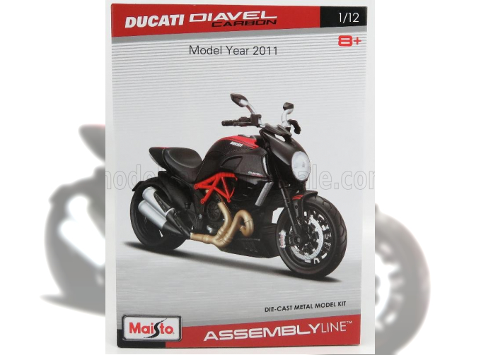 Сборная модель DUCATI Diavel Carbon (2011), Red Carbon Black