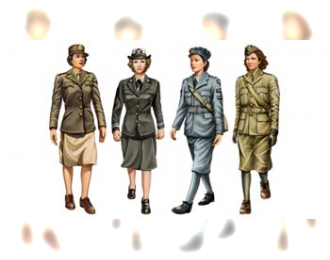 Сборная модель W.W.II Allied Female Soldier Set  (4 figures)
