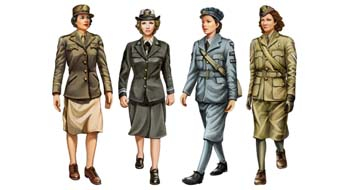 Сборная модель W.W.II Allied Female Soldier Set (4 figures)