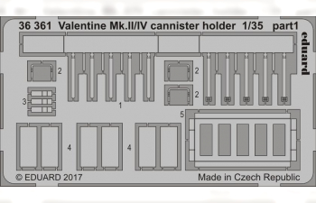 Фототравление для Valentine Mk. II/ IV держатели канистр