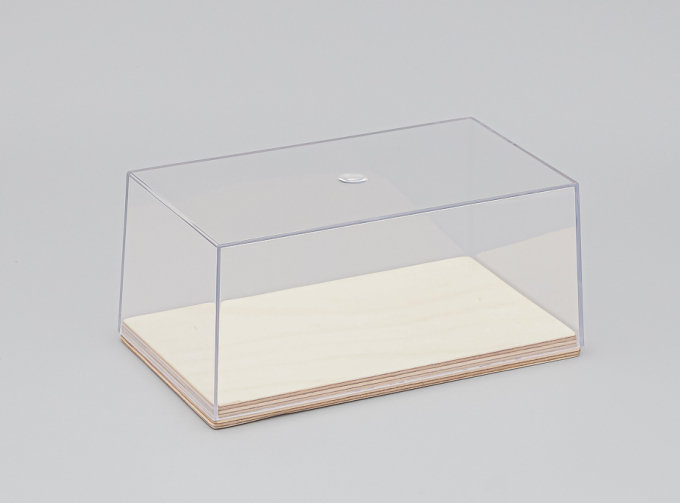 Бокс с деревянным подиумом Бесцветный прозрачный
