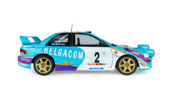 SUBARU Impreza WRC99 Team Belgacom (Night Version) #2 4th Rally Belgium Westhoek Ypres 1998 Jean Marc Fortin - Gregoire De Mevius, blue / white