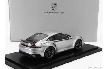 PORSCHE 911 992 Turbo Coupe 2024 - 50th Anniversary 911 Turbo - Con Vetrina - With Showcase, Silver