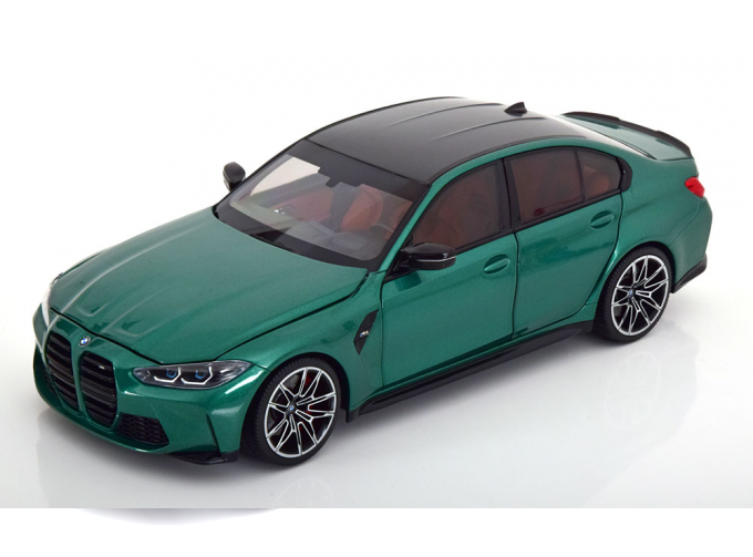 BMW M3 (2020), green metallic carbon