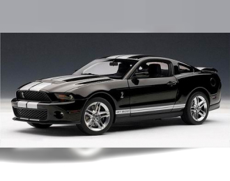 FORD SHELBY GT500 2010, BLACK/SILVER STRIPES