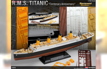 Сборная модель WHITE STAR LINE R.M.S. Titanic Transatlantic (1911) 100th Anniversary Multi Color Kit 