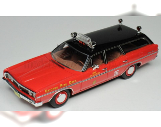 FORD Galaxie Sw Station Wagon Chicago Fire Engine Chief (1970), Red Black