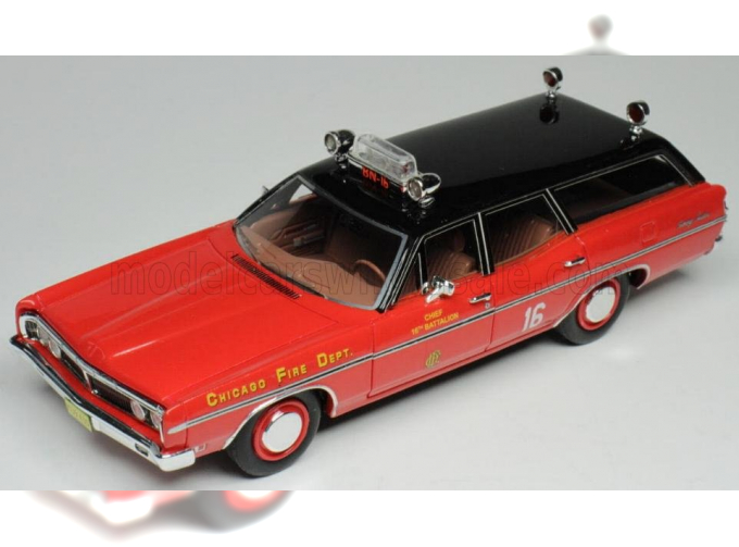 FORD Galaxie Sw Station Wagon Chicago Fire Engine Chief (1970), Red Black