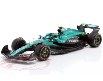 ASTON MARTIN  AMR 25 №14 Formula 1 Fernando Alonso with helmet (2025), black/silver/turquoise