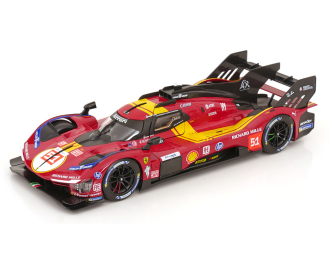 FERRARI 499p 3.0l Turbo V6 Team Ferrari Af Corse №51 3rd 24h Le Mans 2025 Alessandro Pier Guidi - James Calado - Antonio Giovinazzi, Red Yellow Black