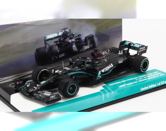 MERCEDES-BENZ GP F1 W11 Eq Performance Team Amg Petronas Motorsport №44 World Champion Winner Silverstone British Gp (with Flat Tire) (2020) Lewis Hamilton, Black Green