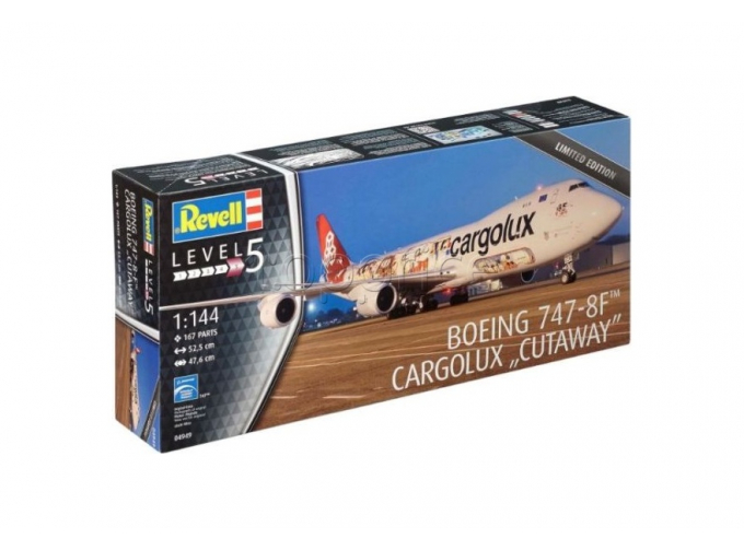 Сборная модель Пассажирский самолет Boeing 747-8F Cargolux "Cutaway"