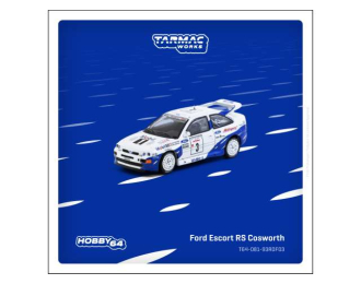 Ford Escort RS Cosworth #3 FranÃ§ois Delecour/Daniel Grataloup Tour de Corse Rallye de France Winner, white/blue 1993