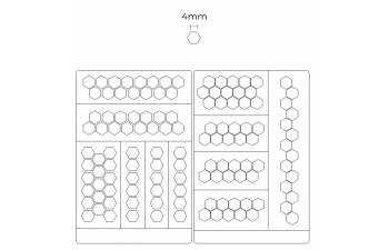 Маска окрасочная шестиугольники, размер S, 4 мм