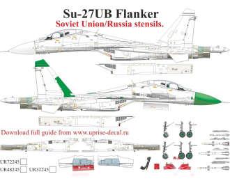 Декаль для Суххой-27UB Flanker с тех. надписями