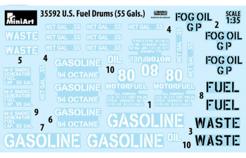 Сборная модель U.S. Fuel Drums 55 Gals