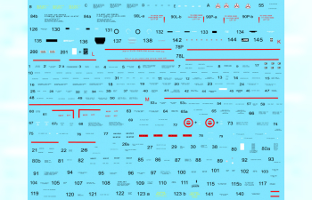 Декаль для Bell Р-39 Stenciling Part II (P-39 K,L,M,N)