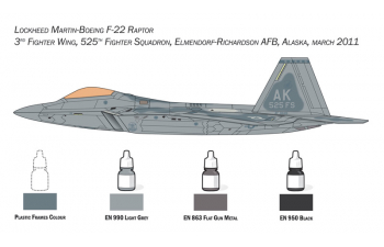 Сборная модель LOCKHEED MARTIN F-22a Raptor Airplane Military (1990)