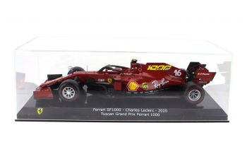 FERRARI F1 Sf1000 Team Scuderia Ferrari №16 8th Toscana Gp Mugello 1000th Gp Ferrari F1 (2020) Charles Leclerc - Con Vetrina - With Showcase, Mugello Red