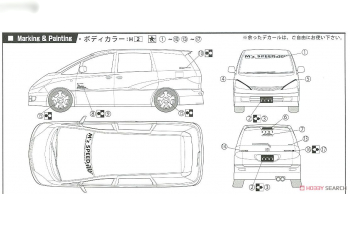 Сборная модельToyota Estima Exclusive ZEUS