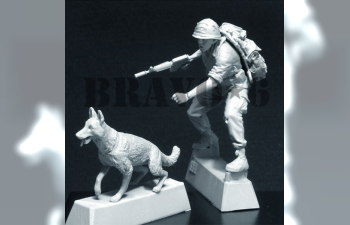 U.S. Army Inf.(4) K9 Scout Team / Разведывательная группа армии США (4) К9