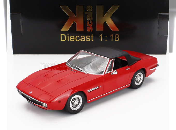 MASERATI Ghibli Spider Cabriolet Open (1970) - Spoked Rims - Cerchio A Raggio, Red