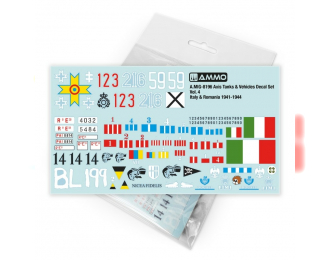 Декаль Axis Tanks & Vehicles Италия и Румыния, 1941- 1944 годы / Decal Set Vol. 4 − Italy & Romania 1941-1944