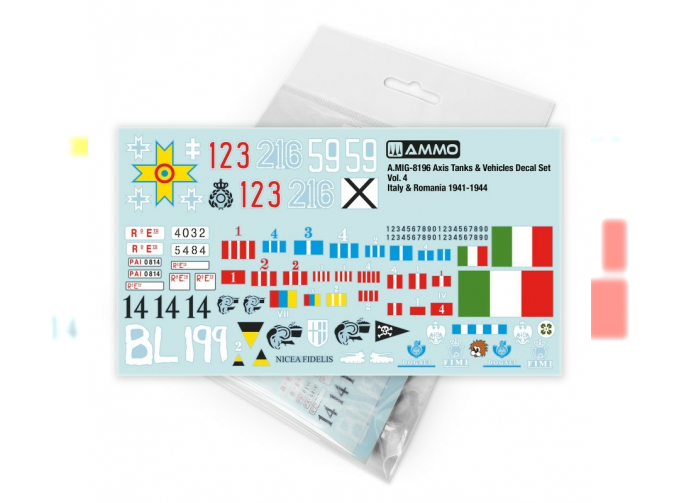 Декаль Axis Tanks & Vehicles Италия и Румыния, 1941- 1944 годы / Decal Set Vol. 4 − Italy & Romania 1941-1944