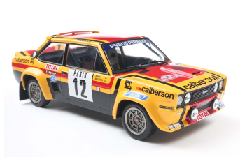 FIAT 131 Abarth Team Calberson №12 7th Rally Montecarlo (1980) Michelle Mouton - Annie Arrii, Yellow Black Red